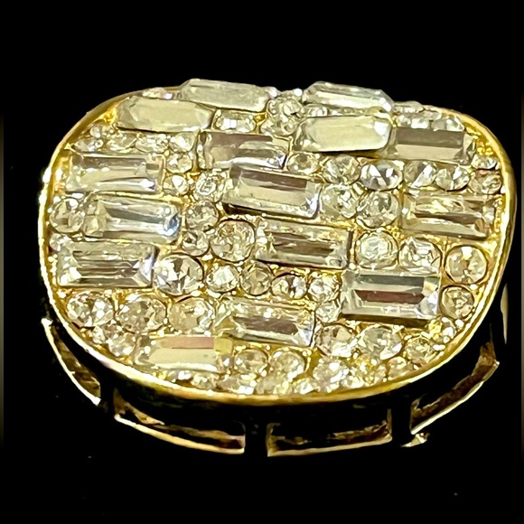 Medium Vintage Stone Elegant Gold & Silver Women's Necklace Pendant - Picture 4 of 6